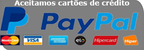 Aceitamos Cartões e PayPal